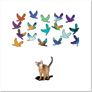 Cat Among The Birds Posters and Art